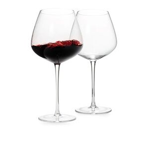 Crystal Red Wine Glasses - Large Stemware Set NWT